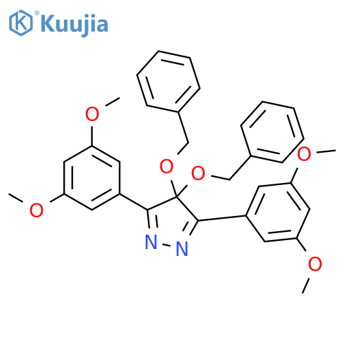 4H-Pyrazole, 3,5-bis(3,5-dimethoxyphenyl)-4,4-bis(phenylmethoxy)- structure