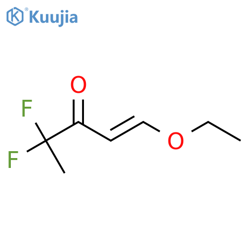 (E)-1-ethoxy-4,4-difluoropent-1-en-3-one structure