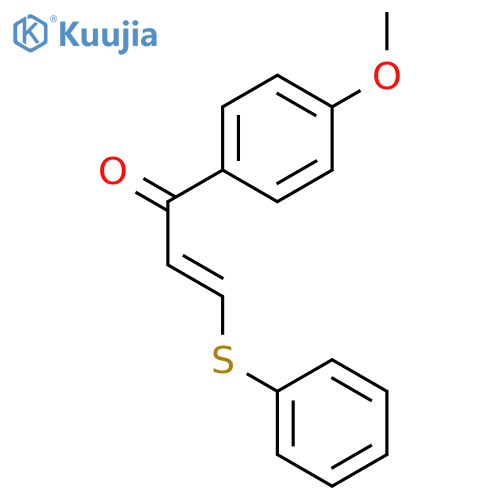 2-Propen-1-one, 1-(4-methoxyphenyl)-3-(phenylthio)-, (E)- structure