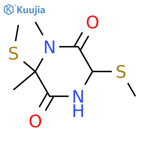 3-Methyl-3,6-bis(methylthio)-2,5-piperazinedione; (3S,6R)-form, N4-Me structure