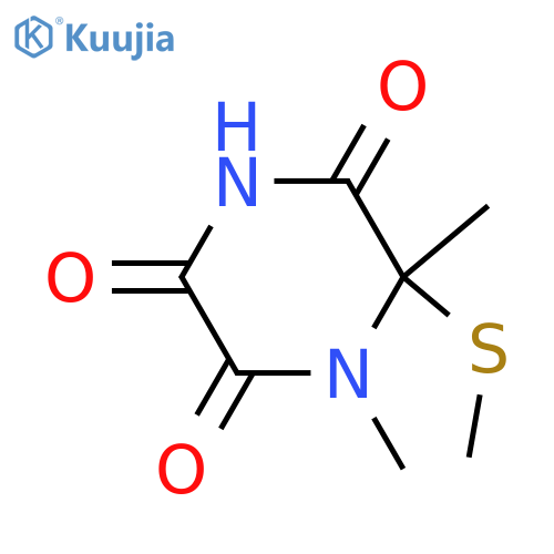 6-Methyl-6-(methylthio)-2,3,5-piperazinetrione; (S)-form, N1-Me structure