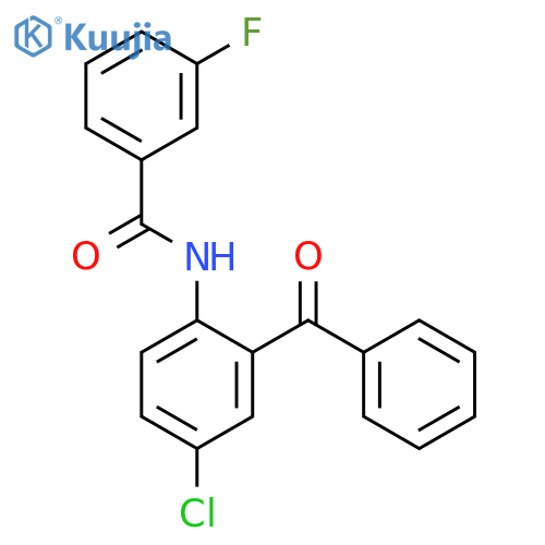 N-(2-benzoyl-4-chlorophenyl)-3-fluorobenzamide structure