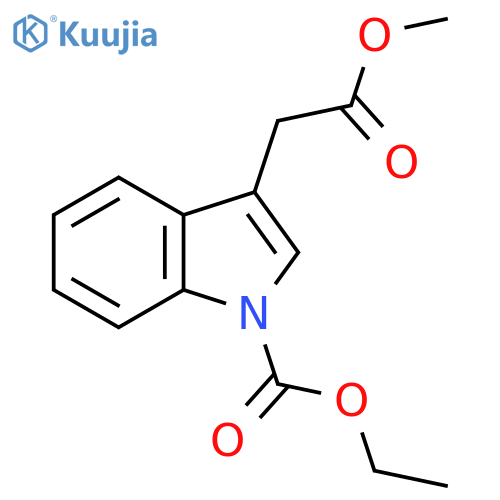 Methyl 1-(ethoxycarbonyl)-1H-indole-3-acetate structure