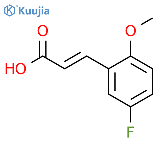 3-(5-fluoro-2-methoxyphenyl)prop-2-enoic acid structure