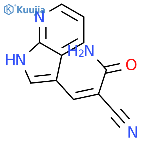(E)-2-cyano-3-(1H-pyrrolo2,3-bpyridin-3-yl)acrylamide structure