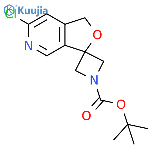 tert-butyl 6-chlorospiro[1H-furo[3,4-c]pyridine-3,3-azetidine]-1-carboxylate structure