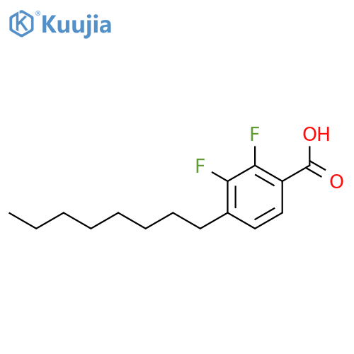 Benzoic acid,2,3-difluoro-4-octyl- structure