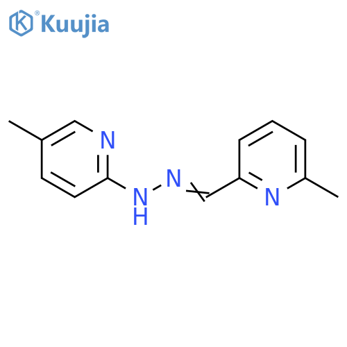 2-Pyridinecarboxaldehyde, 6-methyl-, (5-methyl-2-pyridinyl)hydrazone structure