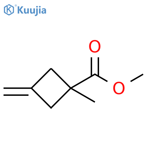 Cyclobutanecarboxylic acid, 1-methyl-3-methylene-, methyl ester structure