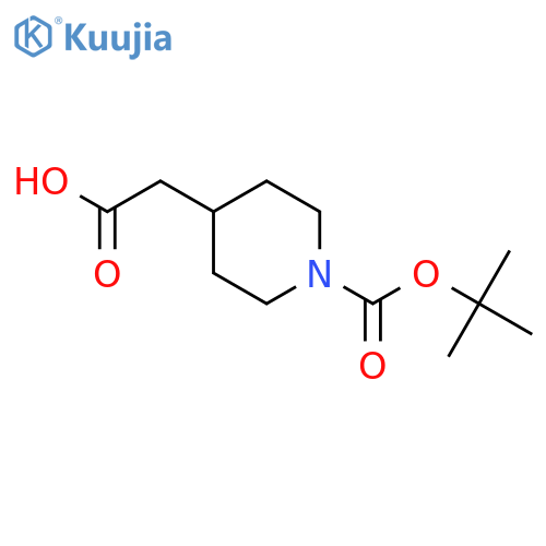 2-(1-tert-butoxycarbonyl-4-piperidyl)acetic acid structure