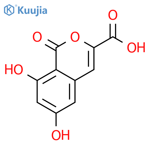 1H-2-Benzopyran-3-carboxylic acid, 6,8-dihydroxy-1-oxo- structure