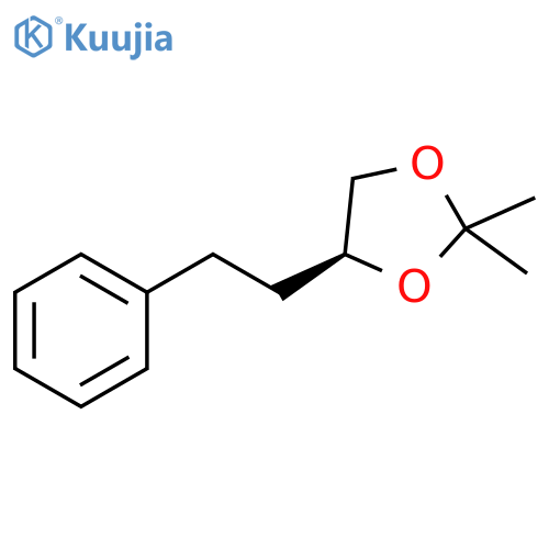 1,3-Dioxolane, 2,2-dimethyl-4-(2-phenylethyl)-, (4S)- structure