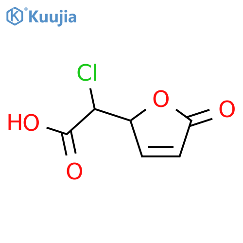 2-Furanacetic acid, a-chloro-2,5-dihydro-5-oxo-, (aS,2R)- structure