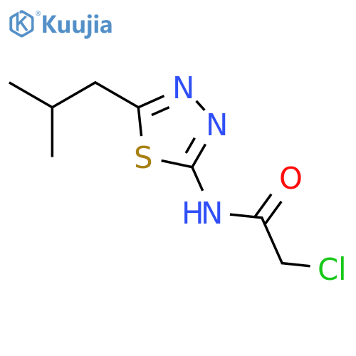 2-chloro-N-5-(2-methylpropyl)-1,3,4-thiadiazol-2-ylacetamide structure