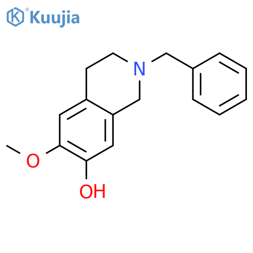 7-Isoquinolinol, 1,2,3,4-tetrahydro-6-methoxy-2-(phenylmethyl)- structure