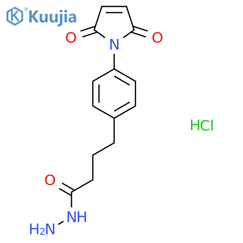 4-[4-(2,5-Dioxopyrrol-1-yl)phenyl]butanehydrazide;hydrochloride structure