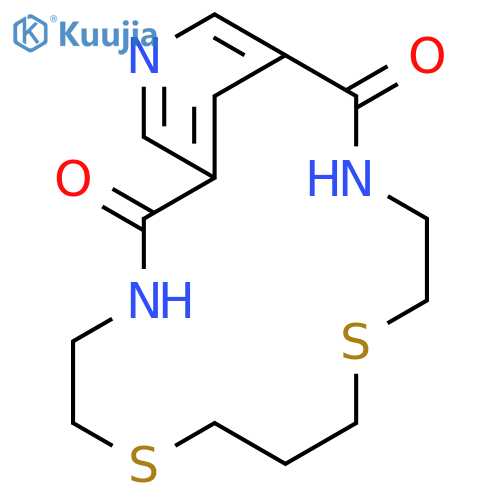 6,10-Dithia-3,13,17-triazabicyclo[13.3.1]nonadeca-1(19),15,17-triene-2,14-dione structure