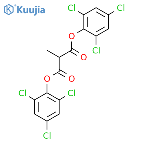 Propanedioic acid, methyl-, bis(2,4,6-trichlorophenyl) ester structure