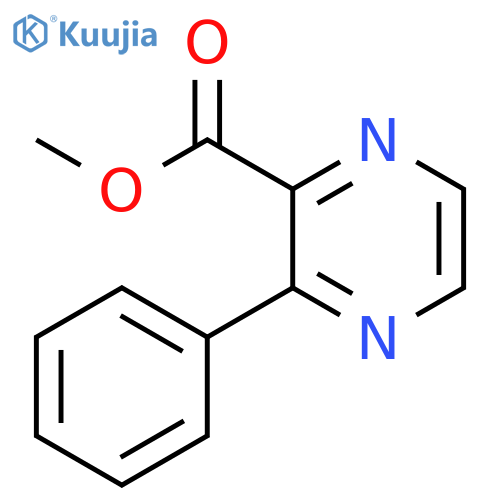 2-Pyrazinecarboxylic acid, 3-phenyl-, methyl ester structure