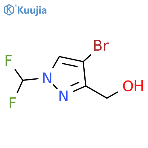 4-bromo-1-(difluoromethyl)-1H-pyrazol-3-yl]methanol structure