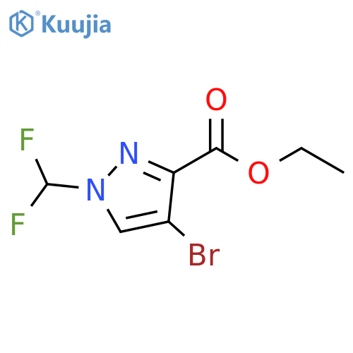 ethyl 4-bromo-1-(difluoromethyl)-1H-pyrazole-3-carboxylate structure