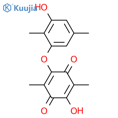 2,5-Dihydroxy-3,6-dimethyl-1,4-benzoquinone; (3-Hydroxy-2,5-dimethylphenyl) ether structure