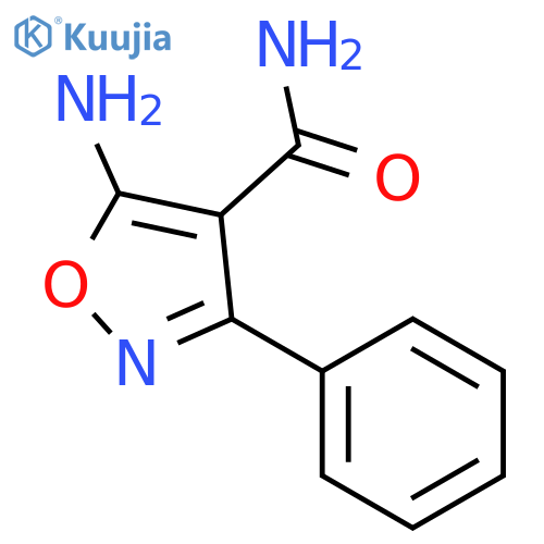 5-amino-3-phenyl-1,2-oxazole-4-carboxamide structure