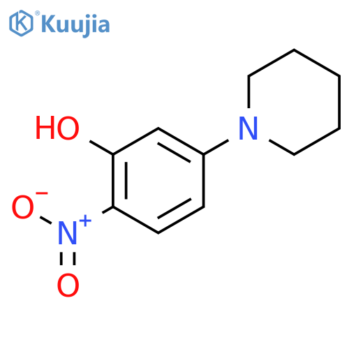 2-nitro-5-piperidinophenol structure