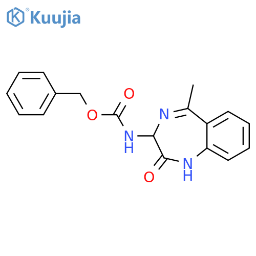 Carbamic acid, (2,3-dihydro-5-methyl-2-oxo-1H-1,4-benzodiazepin-3-yl)-, phenylmethyl ester (9CI) structure
