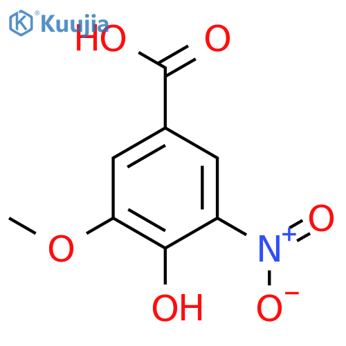 4-Hydroxy-3-methoxy-5-nitrobenzoic acid structure