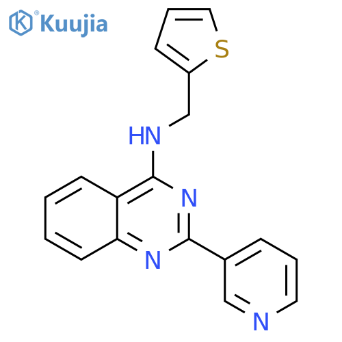 4-Quinazolinamine, 2-(3-pyridinyl)-N-(2-thienylmethyl)- structure