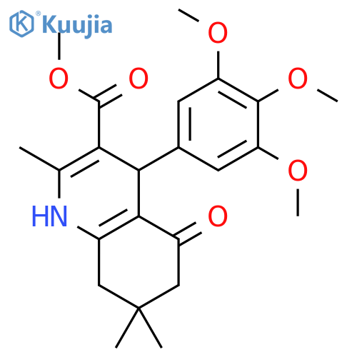 methyl 2,7,7-trimethyl-5-oxo-4-(3,4,5-trimethoxyphenyl)-1,4,5,6,7,8-hexahydroquinoline-3-carboxylate structure