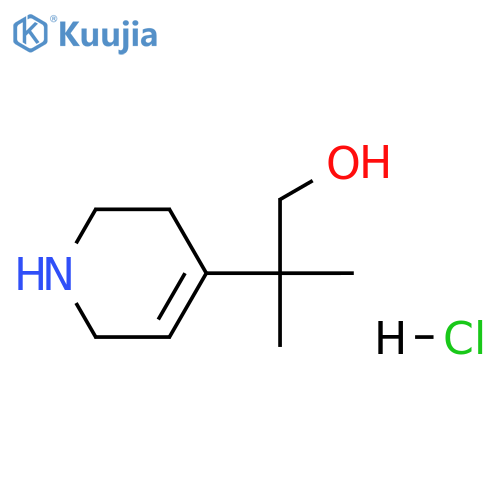 2-methyl-2-(1,2,3,6-tetrahydropyridin-4-yl)propan-1-ol hydrochloride structure
