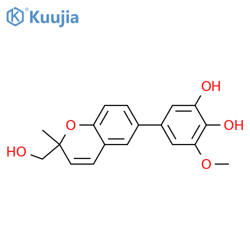 1,2-Benzenediol,5-[2-(hydroxymethyl)-2-methyl-2H-1-benzopyran-6-yl]-3-methoxy- (9CI) structure
