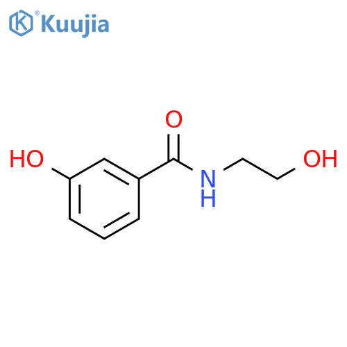 3-hydroxy-N-(2-hydroxyethyl)benzamide structure