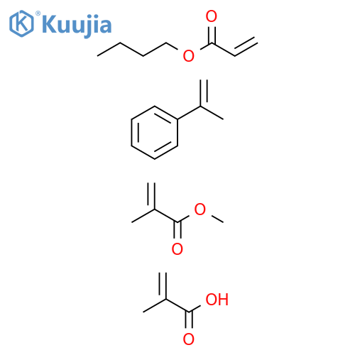 2-Propenoic acid, 2-methyl-, polymer with butyl 2-propenoate, (1-methylethenyl)benzene and methyl 2-methyl-2-propenoate, ammonium salt structure