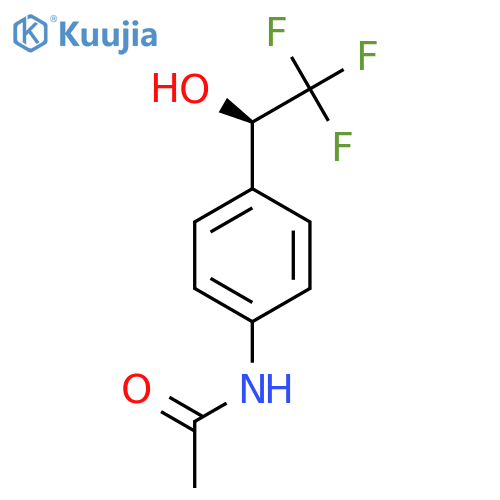 N-{4-(1R)-2,2,2-trifluoro-1-hydroxyethylphenyl}acetamide structure
