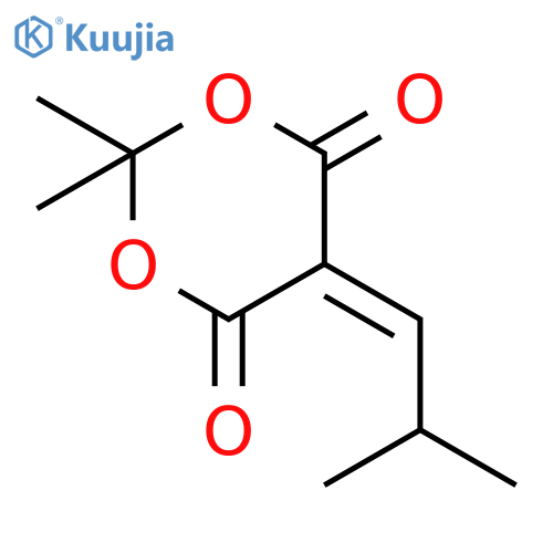 1,3-Dioxane-4,6-dione, 2,2-dimethyl-5-(2-methylpropylidene)- structure