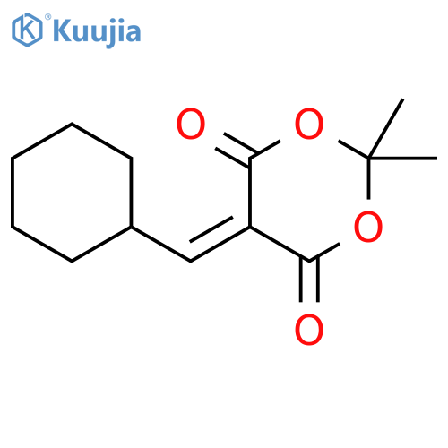 1,3-Dioxane-4,6-dione, 5-(cyclohexylmethylene)-2,2-dimethyl- structure