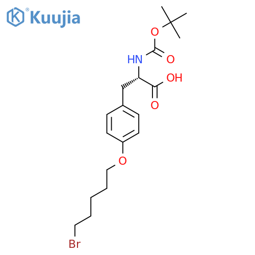 N-Boc-O-(5-bromopentyl)-L-tyrosine structure