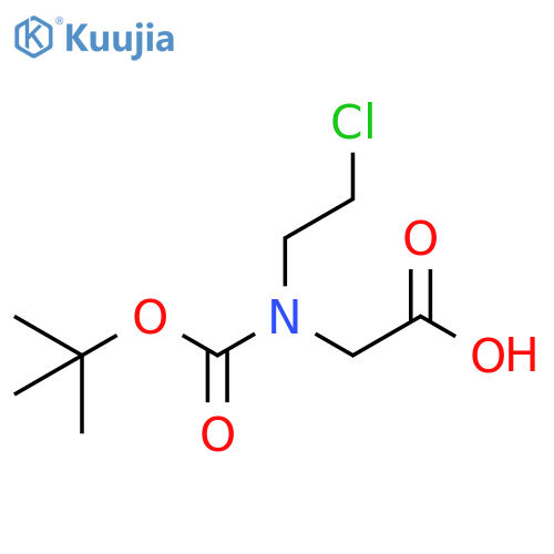 Glycine, N-(2-chloroethyl)-N-[(1,1-dimethylethoxy)carbonyl]- structure