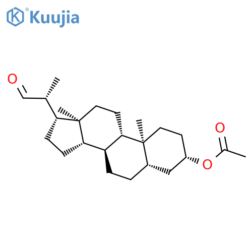 Pregnane-20-carboxaldehyde, 3-(acetyloxy)-, (3b,5a,20R)- structure