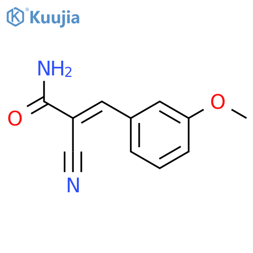 (2E)-2-cyano-3-(3-methoxyphenyl)prop-2-enamide structure