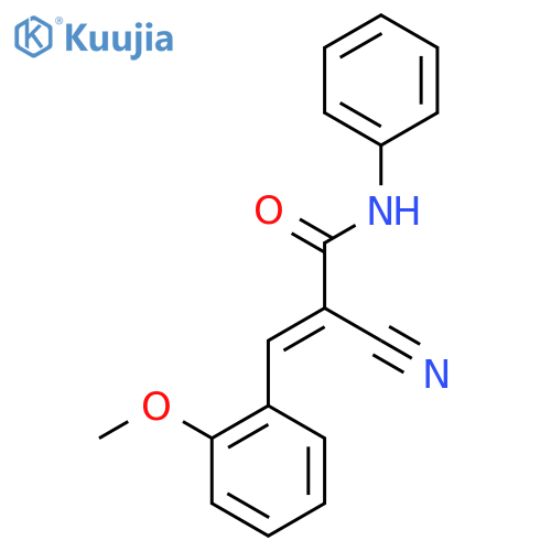 (2E)-2-cyano-3-(2-methoxyphenyl)-N-phenylprop-2-enamide structure