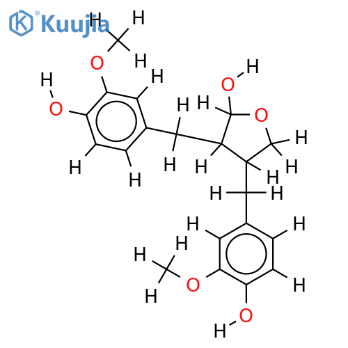 (8R,8'R,9S)-4,4',9-trihydroxy-3,3'-dimethoxy-9,9'-epoxylignan structure