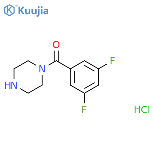 1-(3,5-difluorobenzoyl)piperazine hydrochloride structure