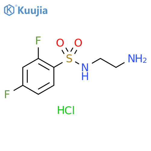N-(2-aminoethyl)-2,4-difluorobenzene-1-sulfonamide hydrochloride structure