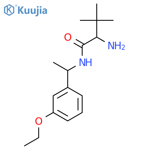 2-amino-N-[1-(3-ethoxyphenyl)ethyl]-3,3-dimethylbutanamide structure