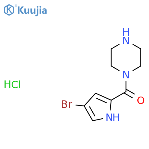 1-(4-bromo-1H-pyrrole-2-carbonyl)piperazine hydrochloride structure
