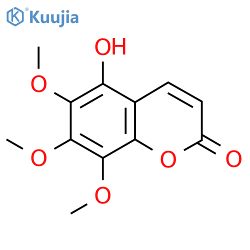 5-Hydroxy-6,7,8-trimethoxy-2H-chromen-2-one structure